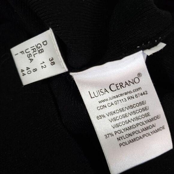 Luisa Cerano Size 8 Medium Black Pleated Mini Skirt - Picture 8 of 8